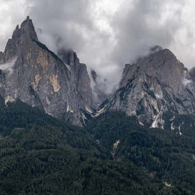 Kastelruth view to Schlern, Italy