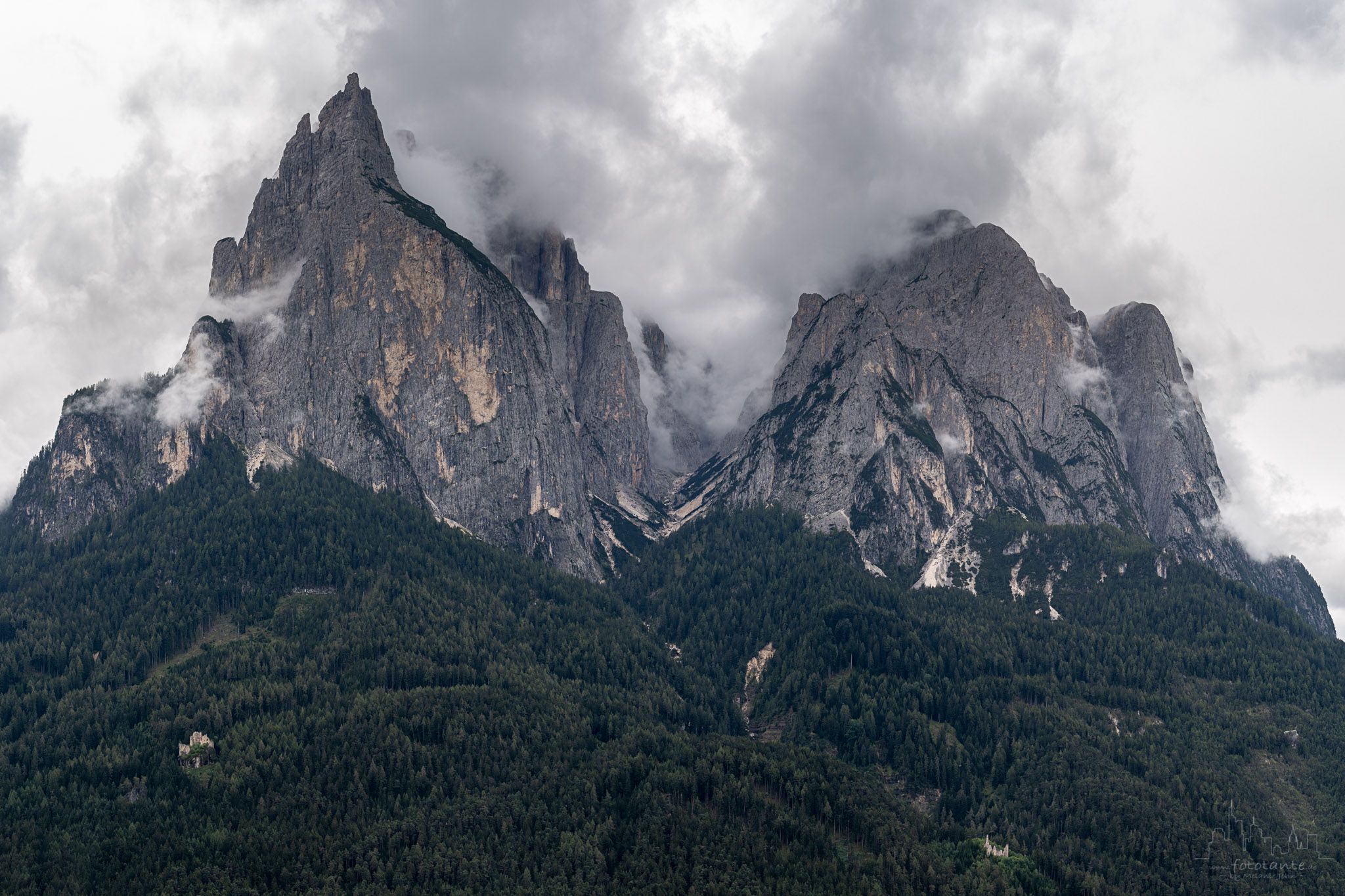 Kastelruth view to Schlern, Italy