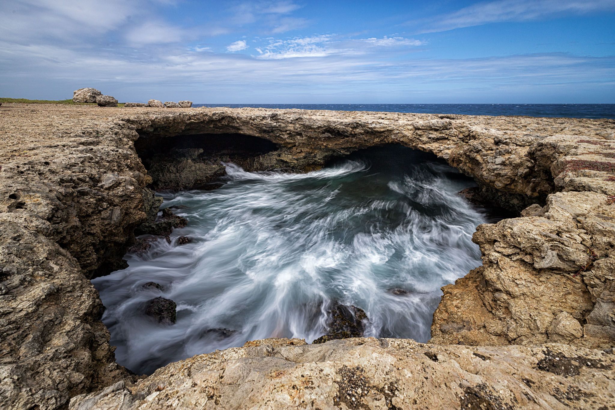 Kaya Playa Kanoa - natural hole, Curaçao