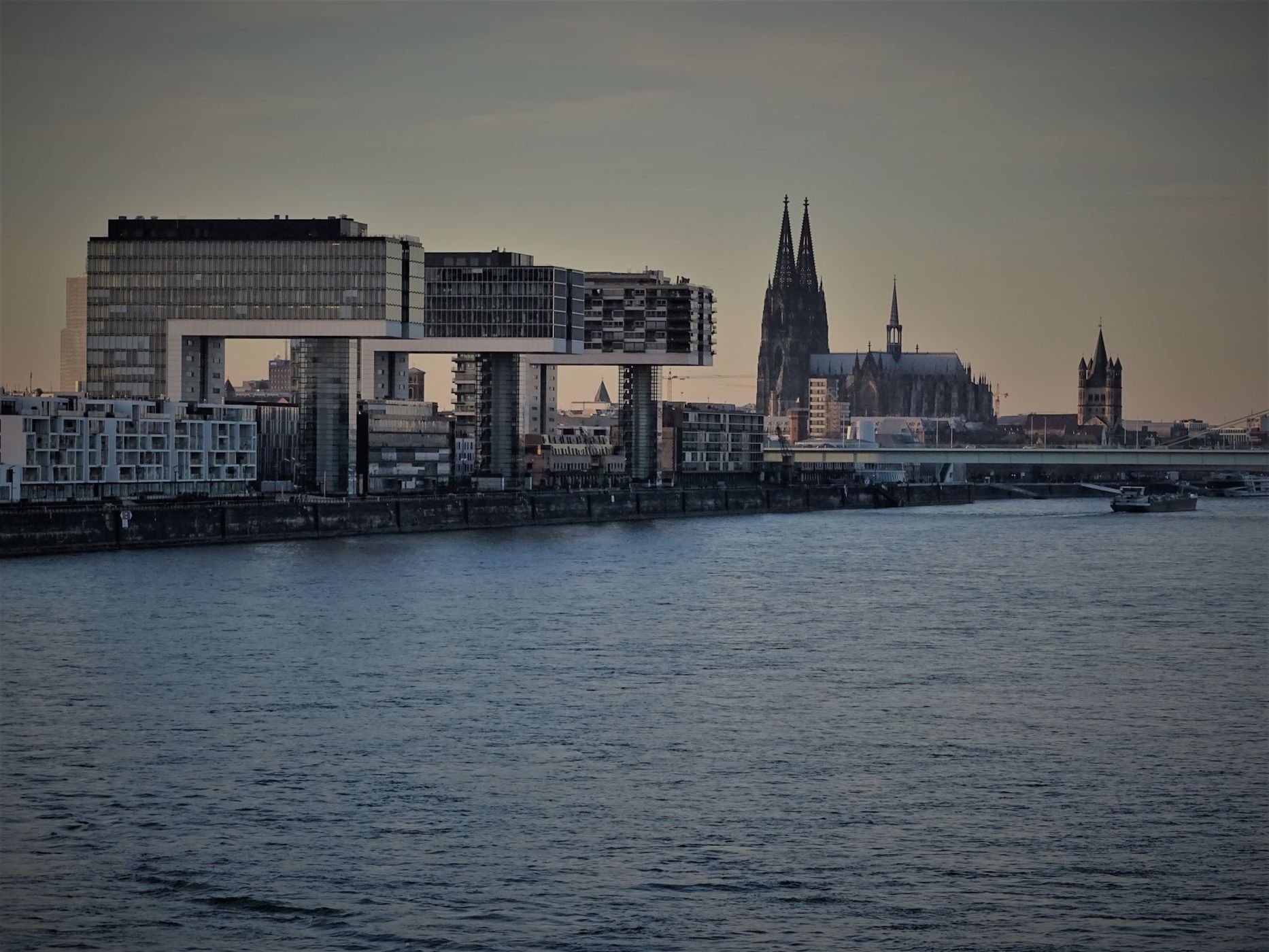 Cologne Panorama from the Southbridge, Germany