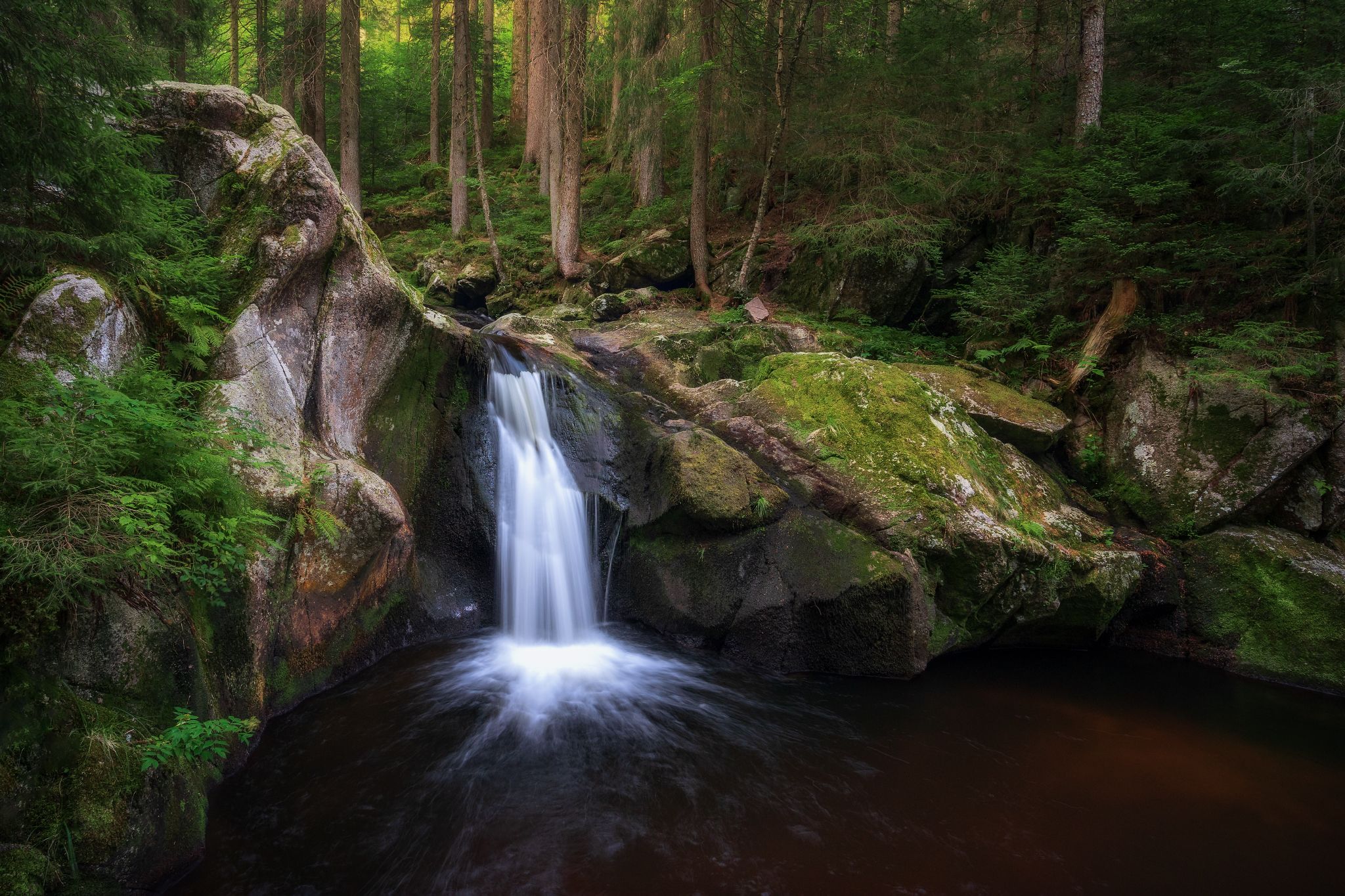 Krai Woog Gumpen Waterfall, Black Forest, Germany