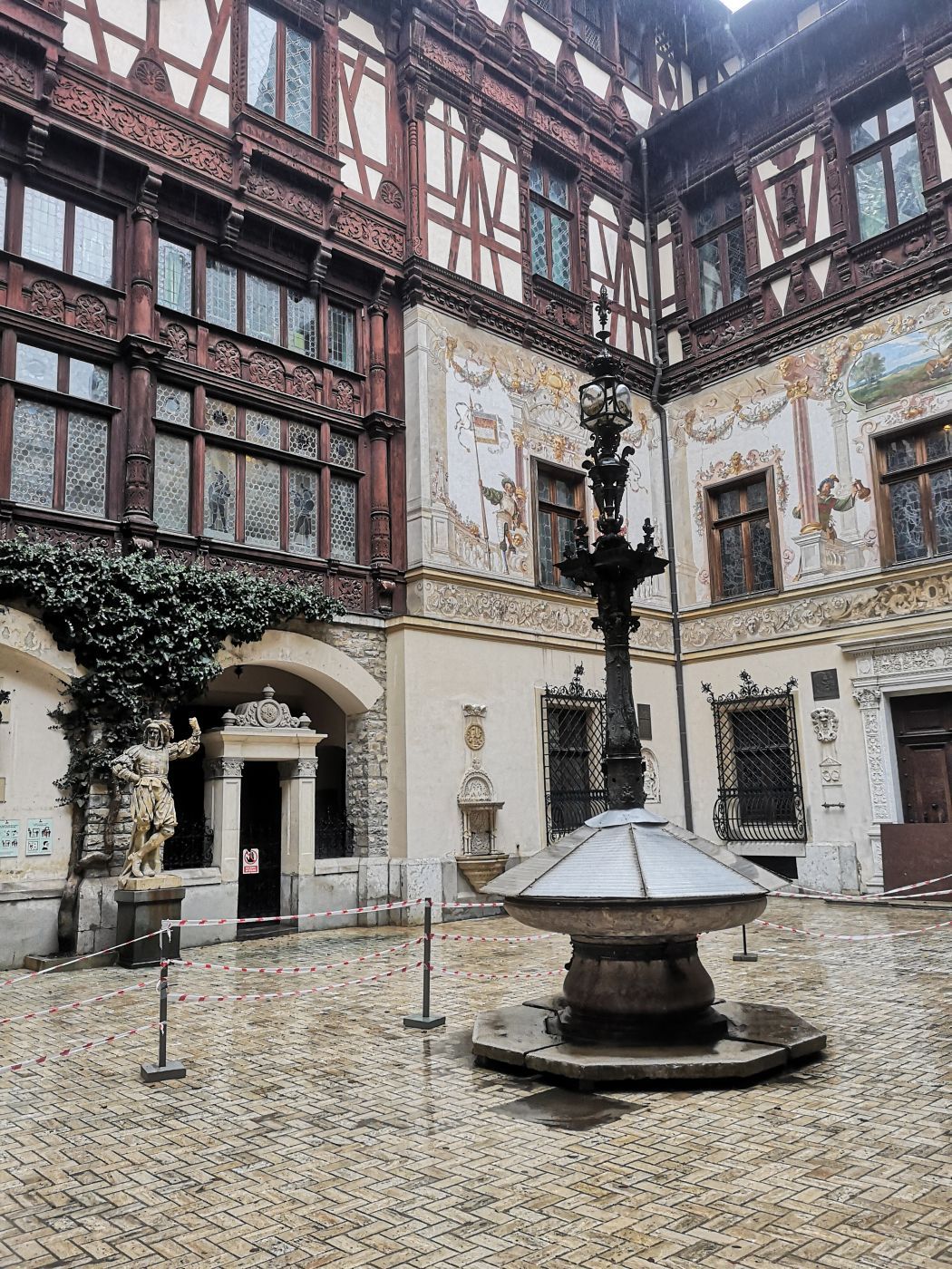 Courtyard of Peles Castle, Sinaia, Romania