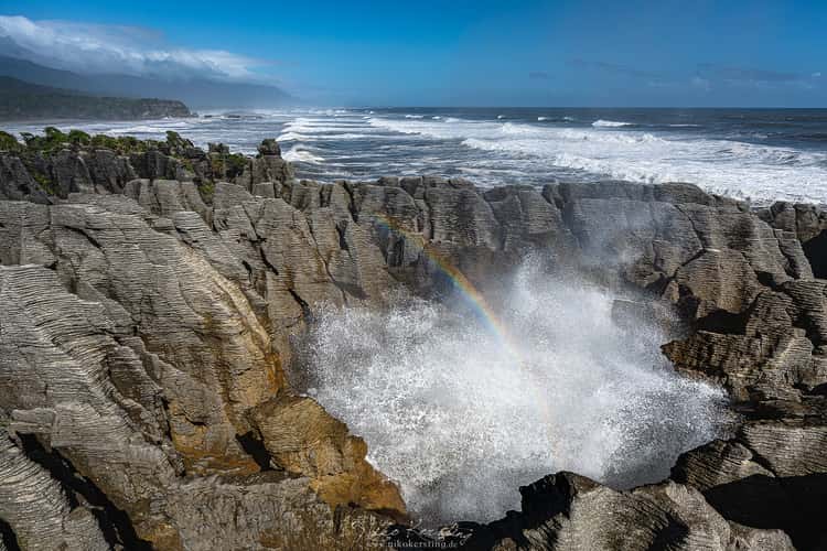 Punakaiki / Pancake Rocks blow holes