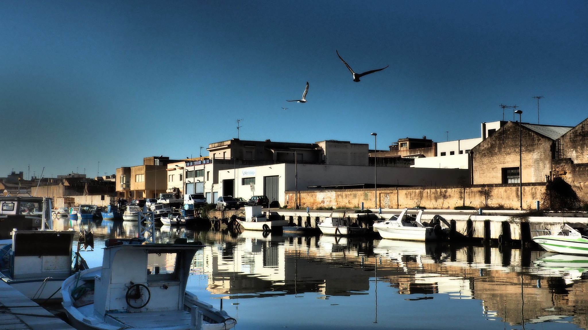 River in Mazara del Vallo, Italy