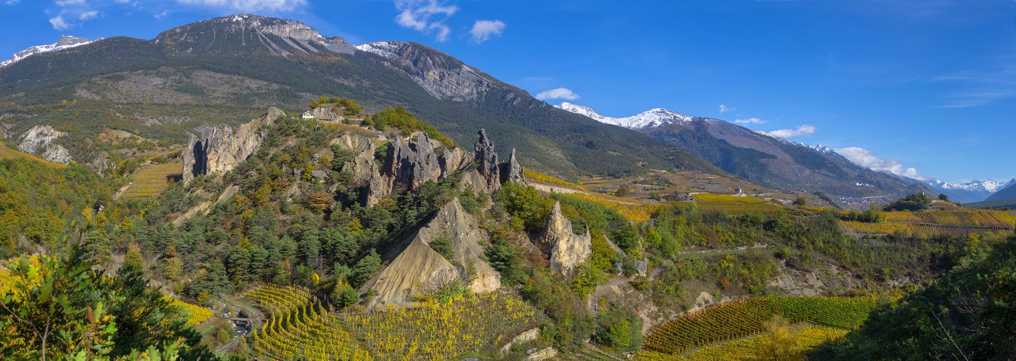 Rock formations on a Swiss linguistic 'border', Switzerland