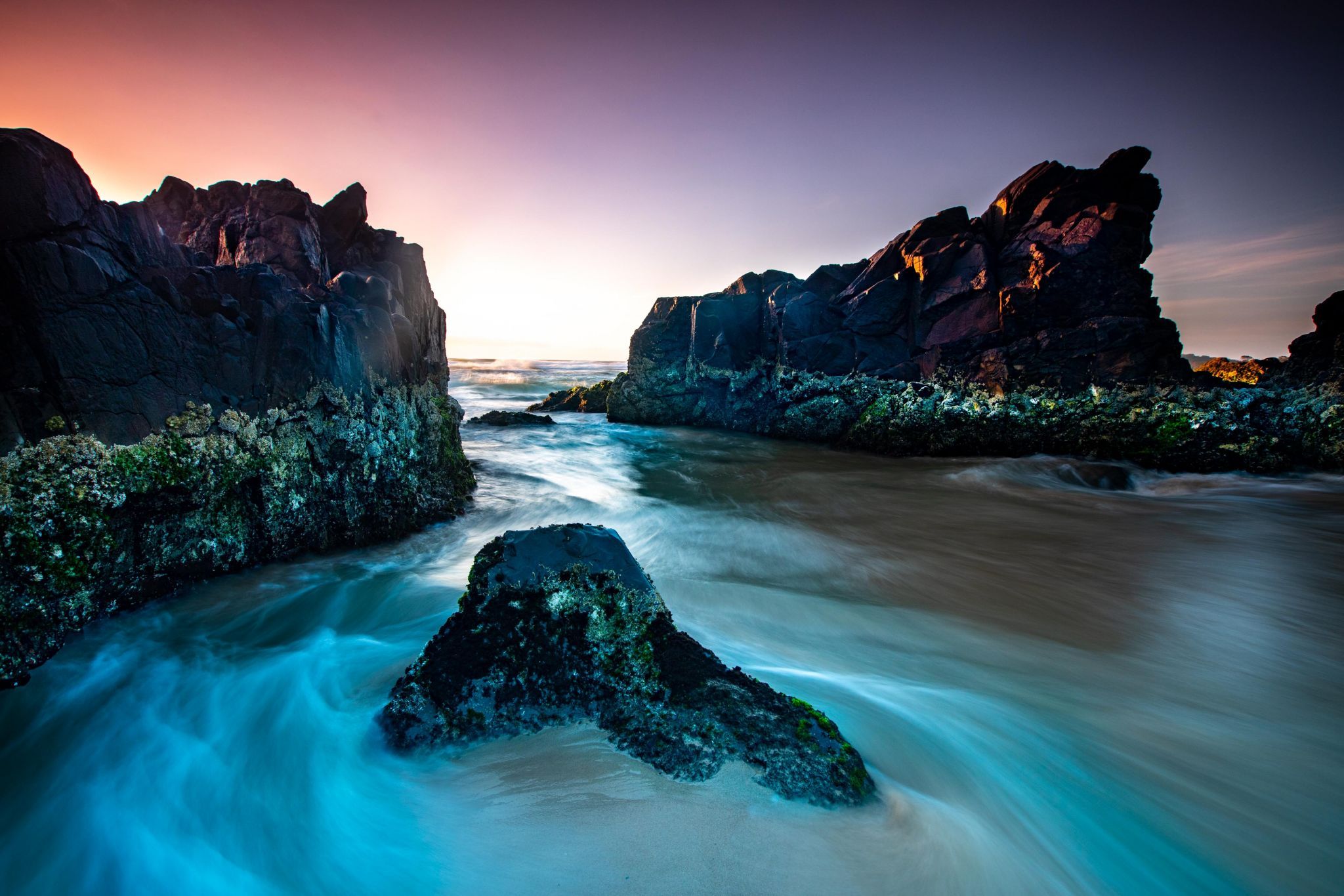 Rock water flow Delicate Knobby New South Wales, Australia