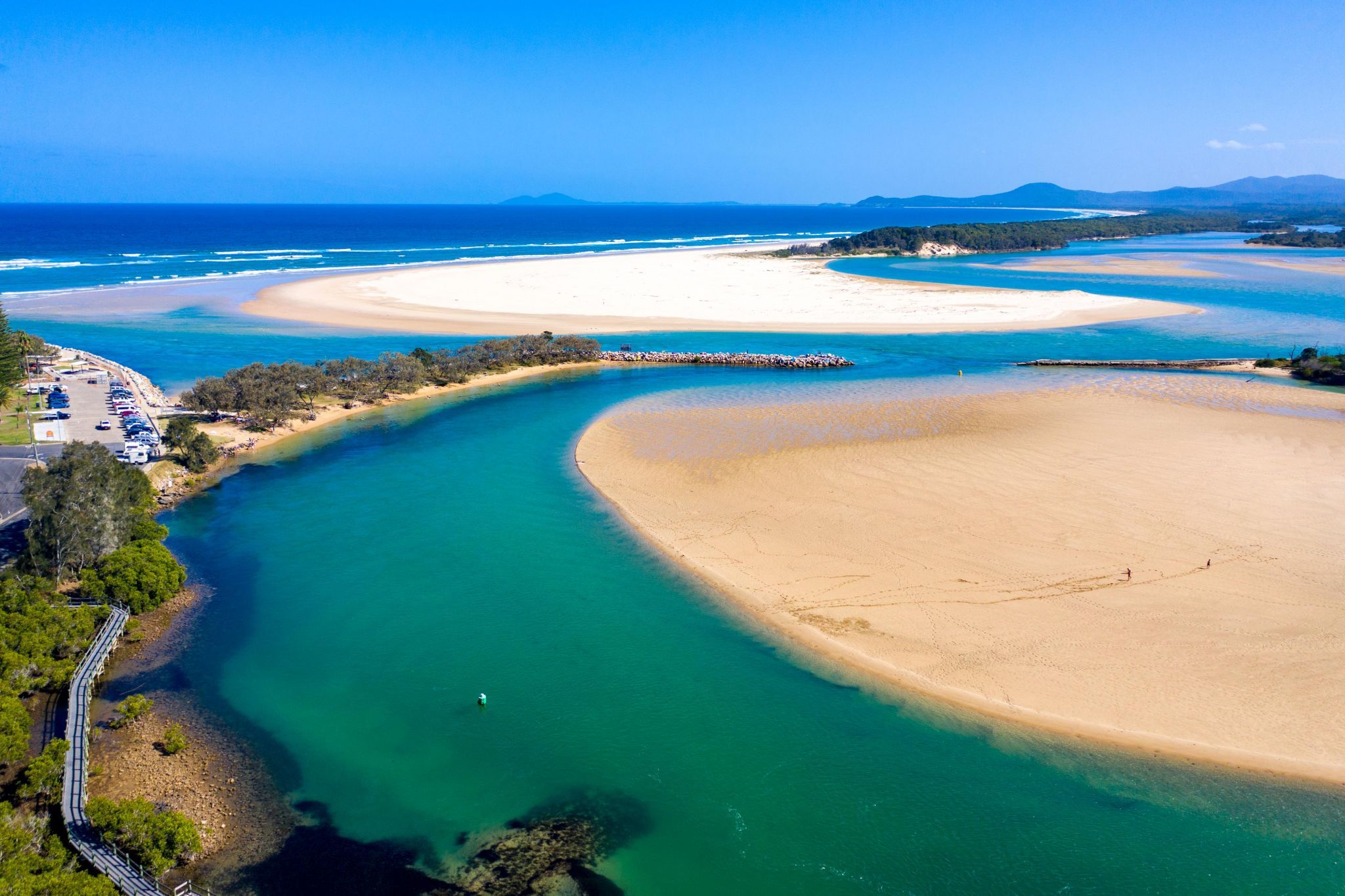 Sand Bar & Rockwall Nambucca Heads NSW, Australia