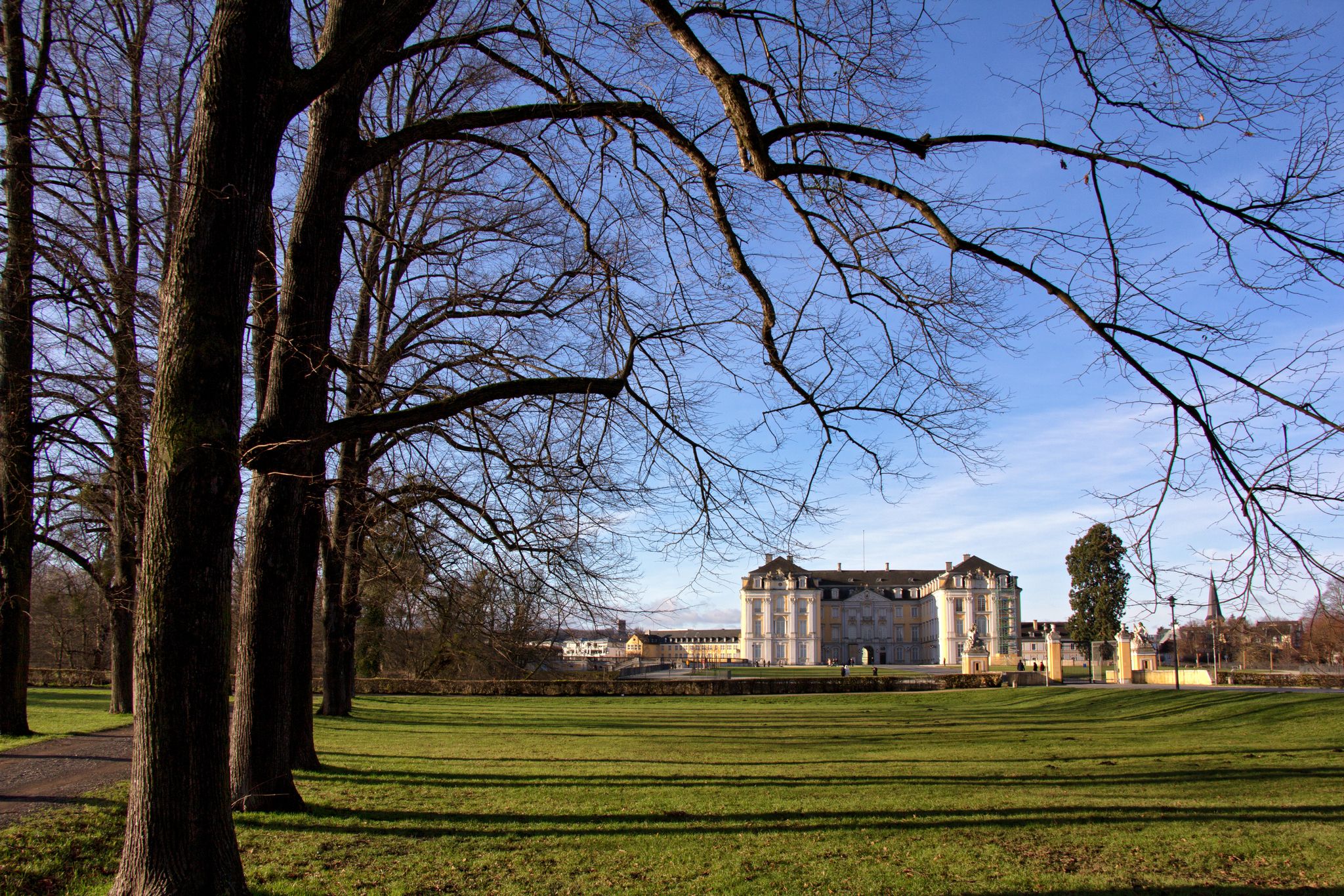 Schloss Augustusburg from Max-Ernst-Allee, Germany