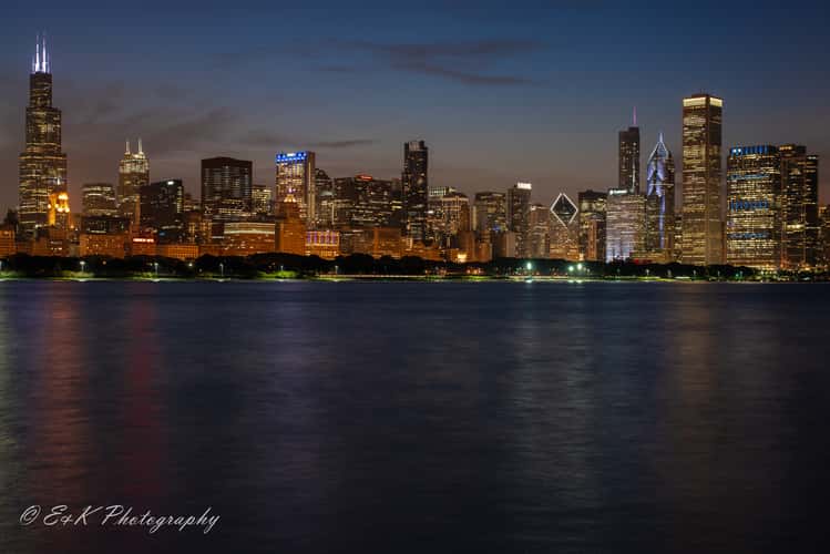 Skyline of Chicago from Adler Planetarium