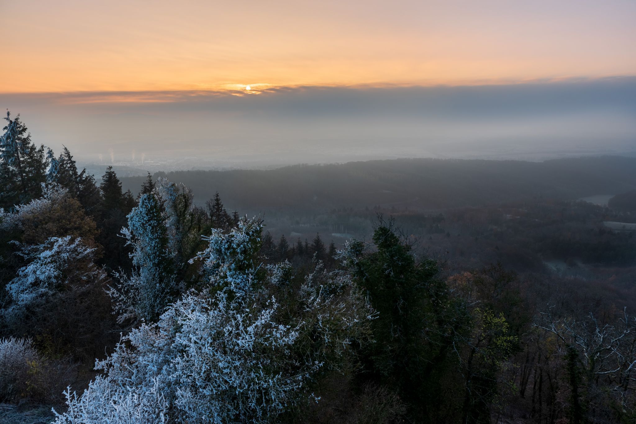 Sonnenaufgang am Neulindenturm, Germany
