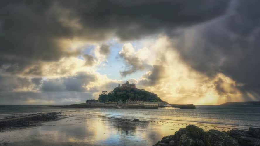 View of St Michael’s Mount from Marazion Car Park