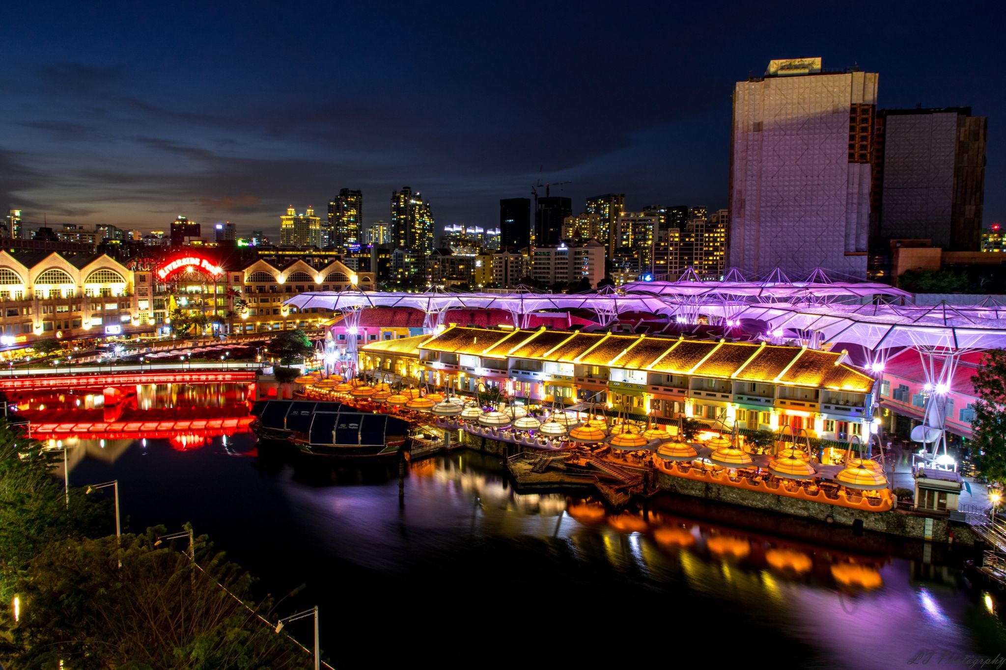 Sunset at Clarke Quay, Singapore, Singapore