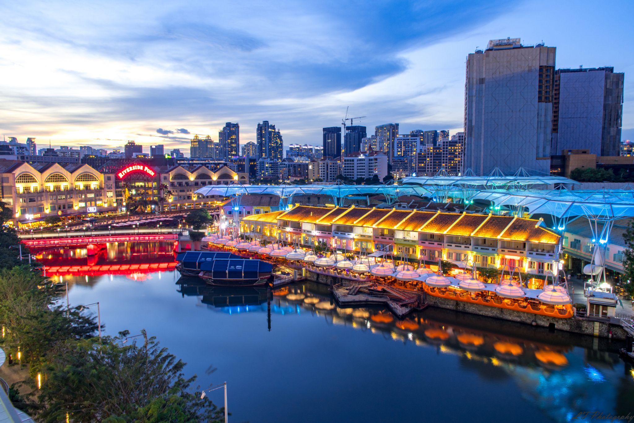 Sunset at Clarke Quay, Singapore, Singapore