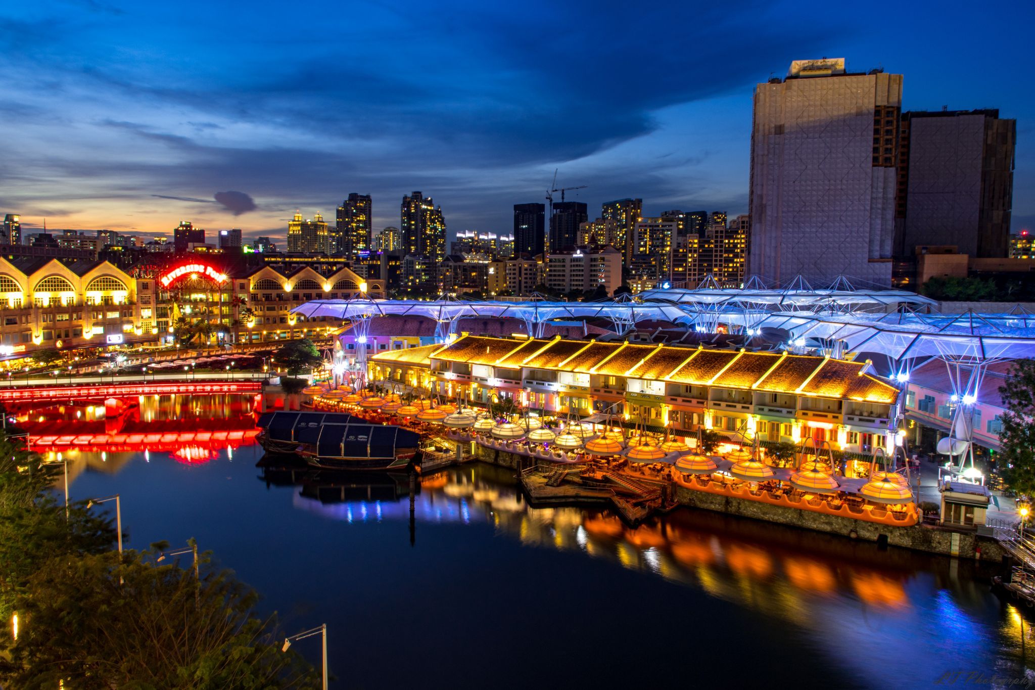 Sunset at Clarke Quay, Singapore, Singapore