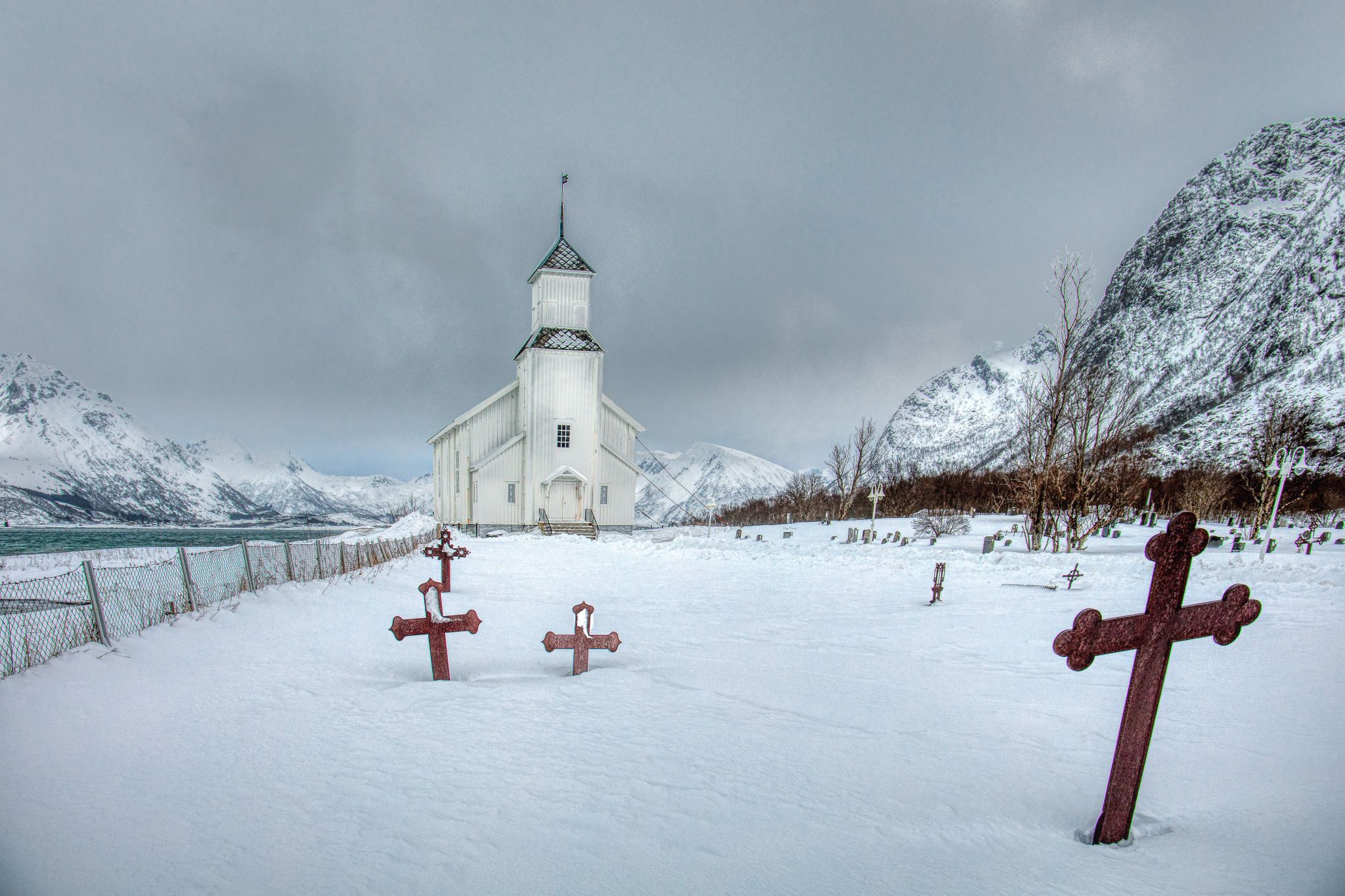 Gimsøy Church, Lofoten, Norway