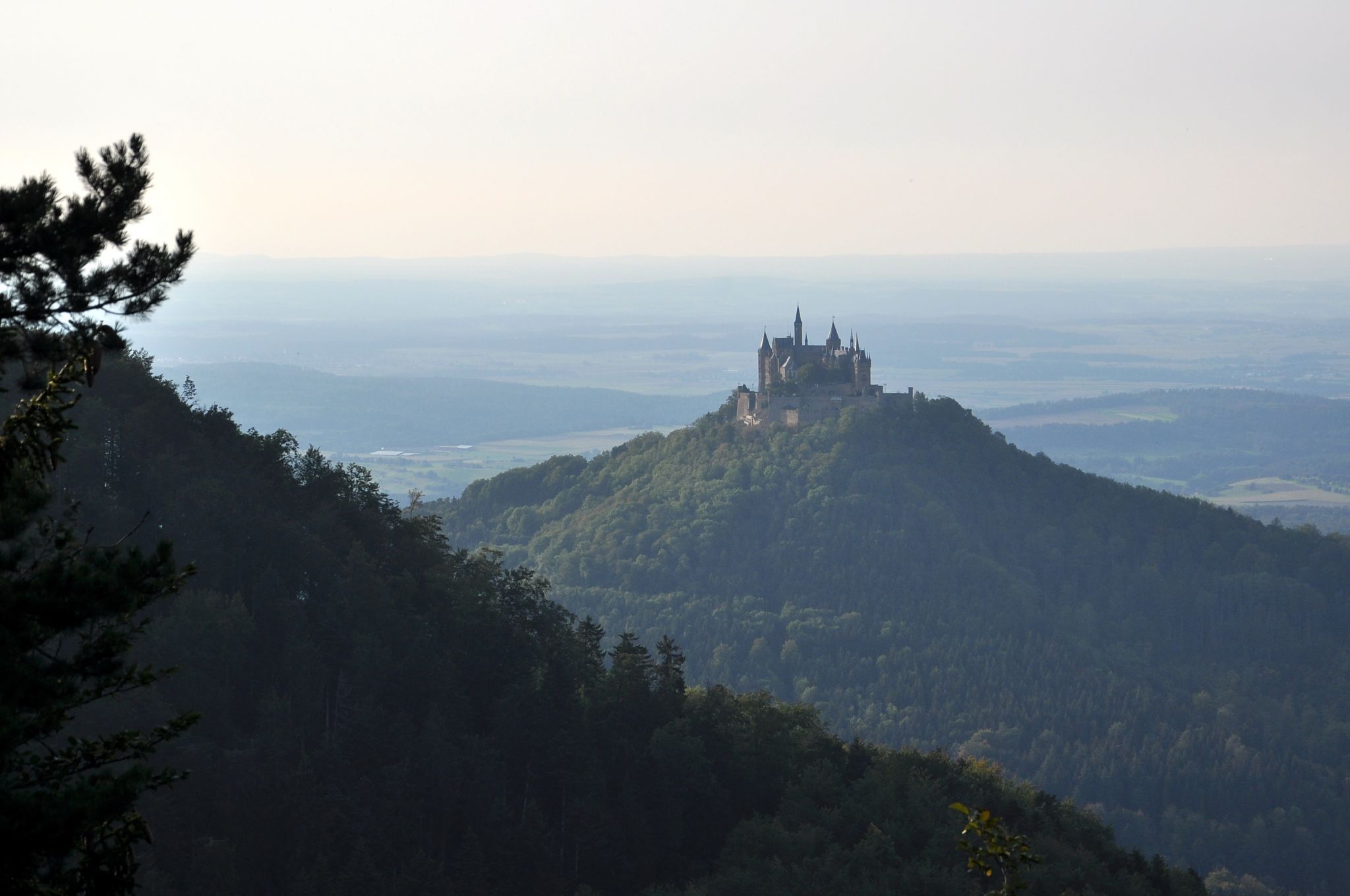 The view on Hohenzollern Castle from Zellerhorn Gipfel, Germany