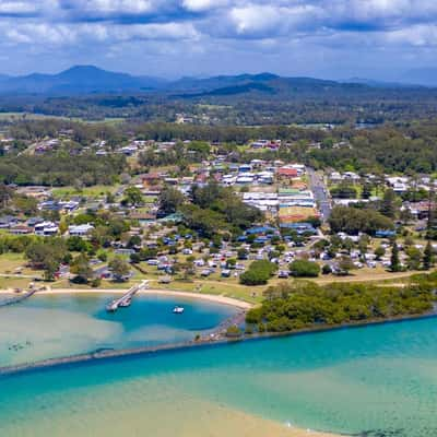 Urunga Town and breakwater New South Wales, Australia