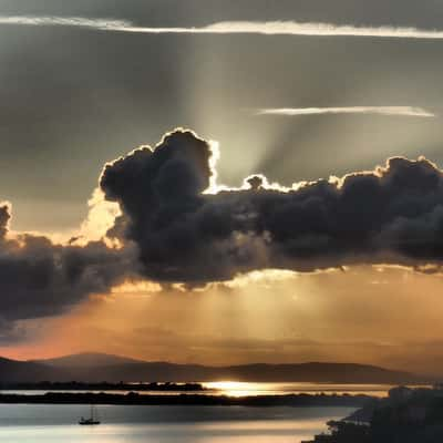 View to Orbetello from Porto Santo Stefano, Italy