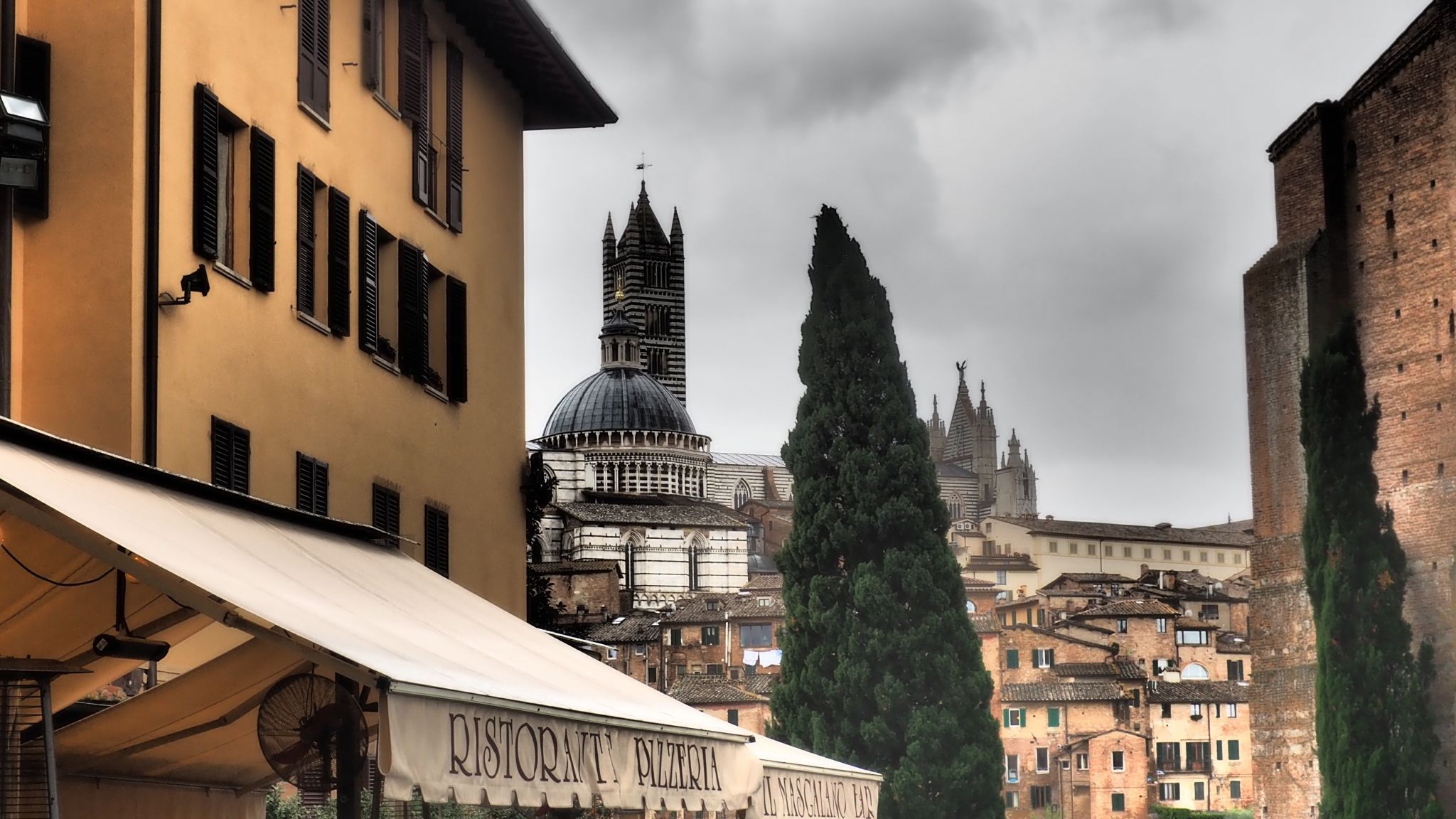 View to the dome of Siena, Italy