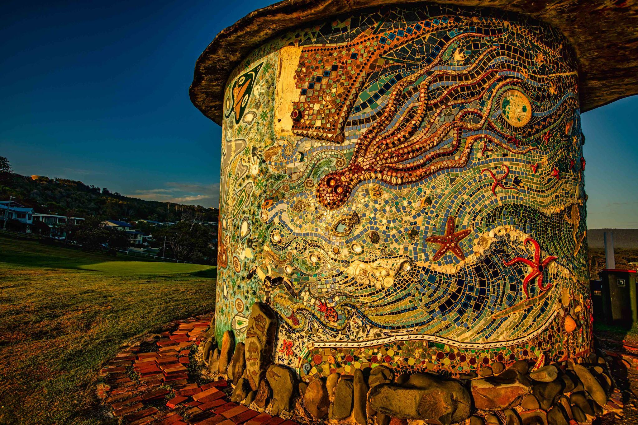 Water tower sunrise, Crescent Head, NSW, Australia