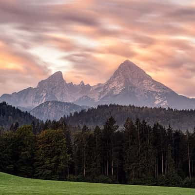 Watzmann view during sunrise, Germany