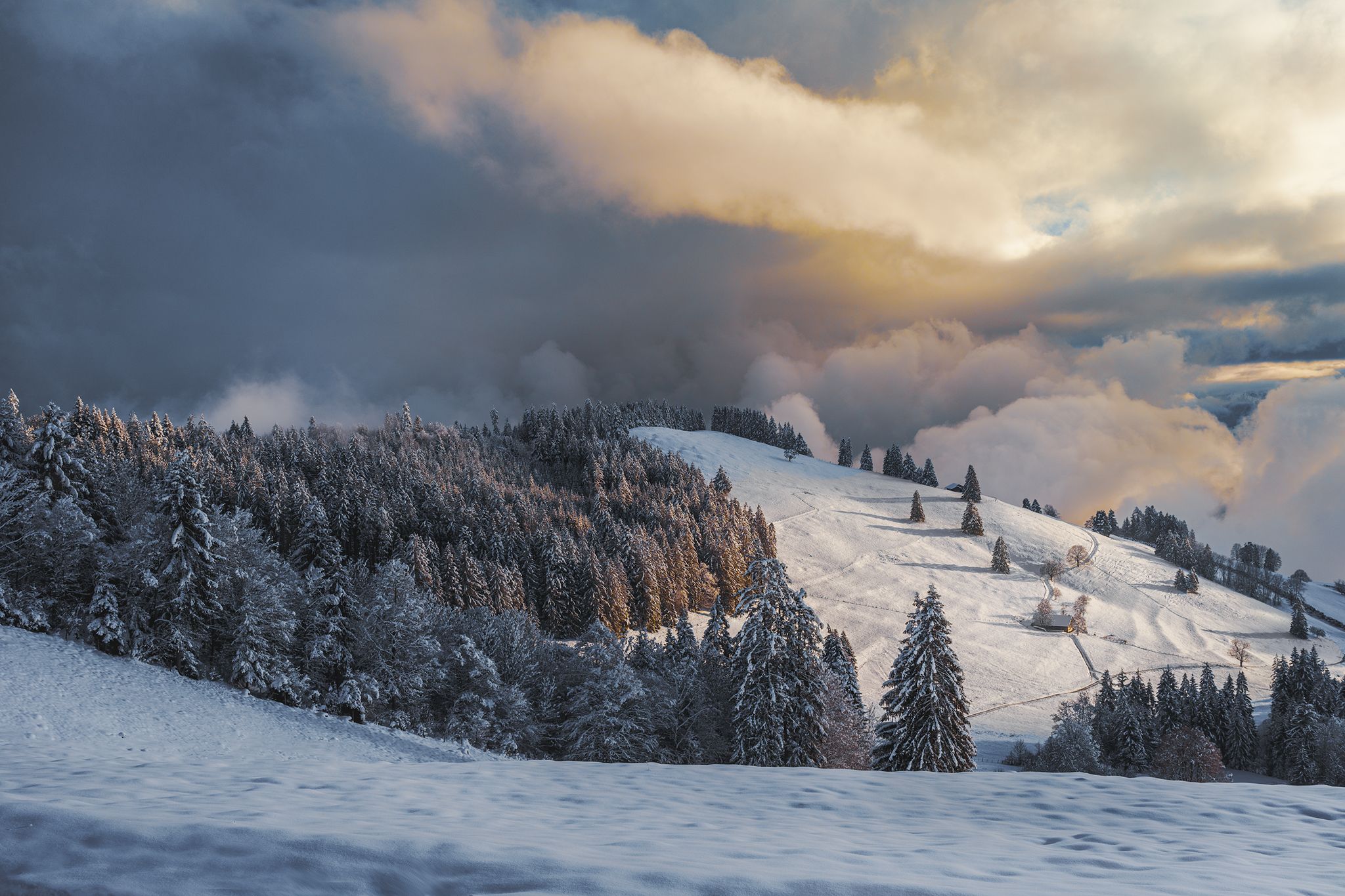 Winter landscape, Switzerland