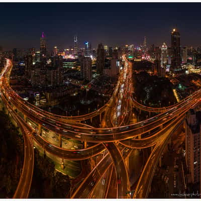 9 Dragons Column Highway intersection, Shanghai, China