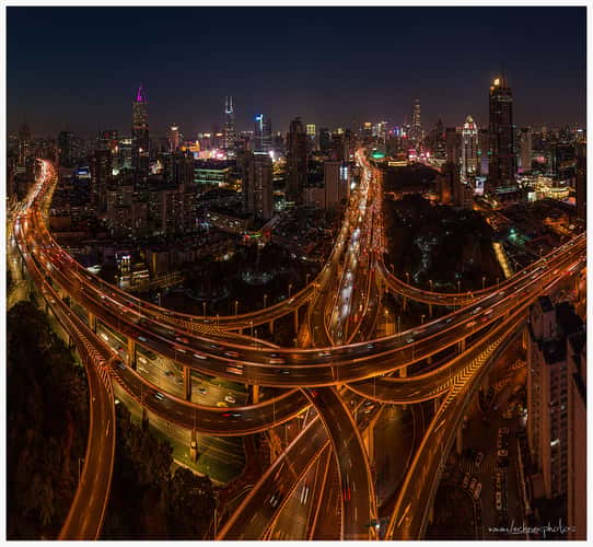 9 Dragons Column Highway intersection, Shanghai