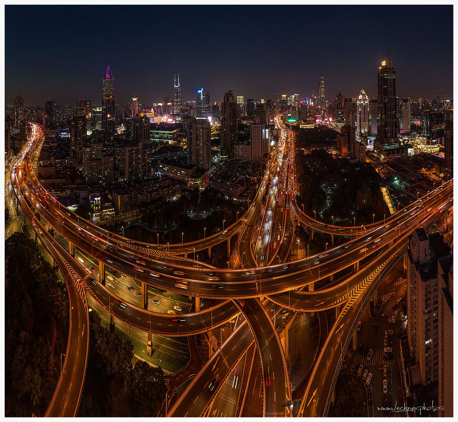9 Dragons Column Highway intersection, Shanghai, China
