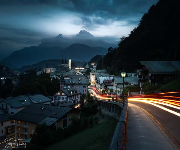 Watzmann View from Street in Berchtesgaden