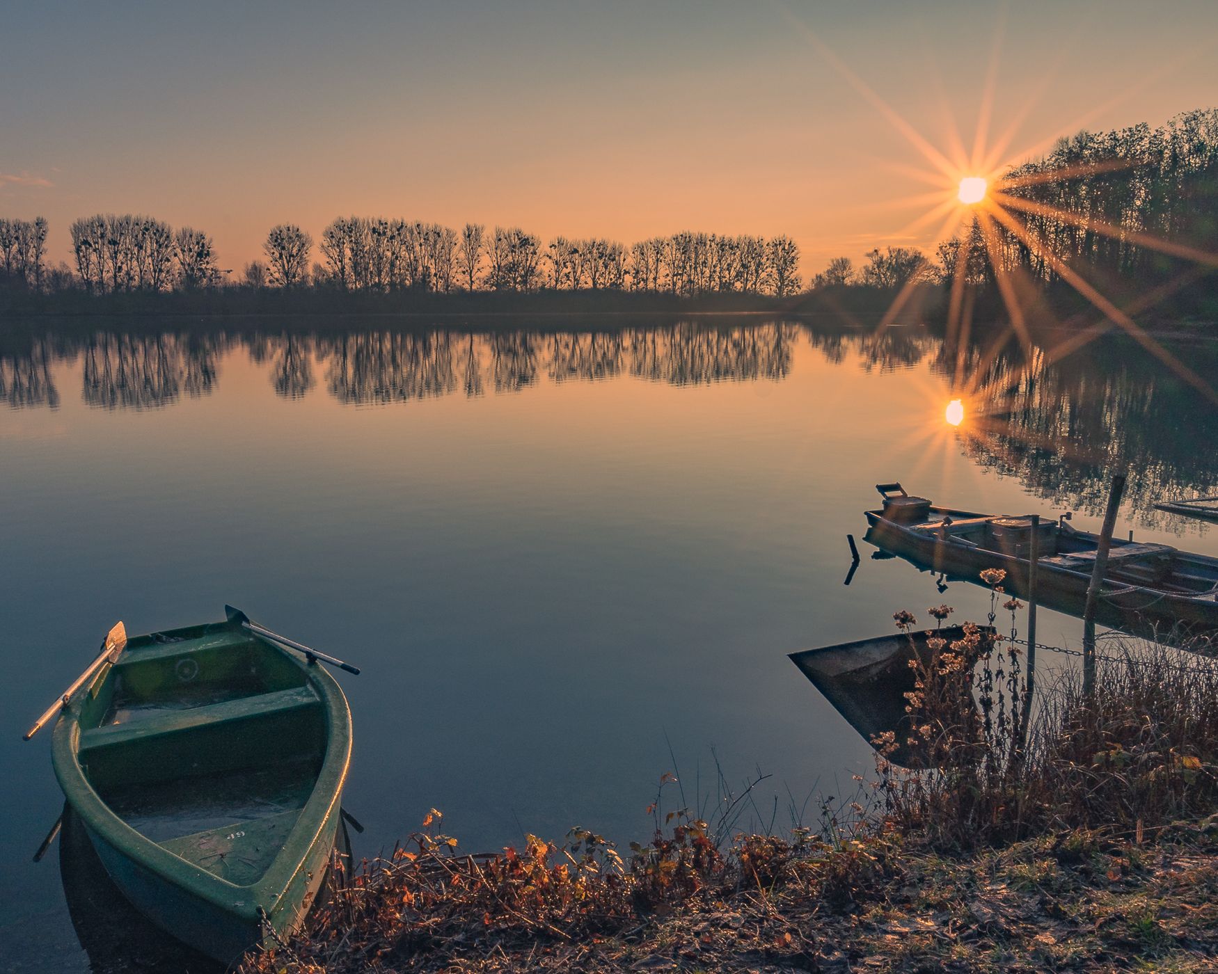 boat at Linkenheim, Germany