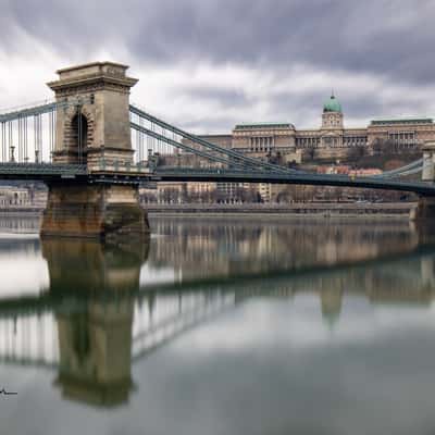 Buda Castle and Chain Bridge, Budapest, Hungary
