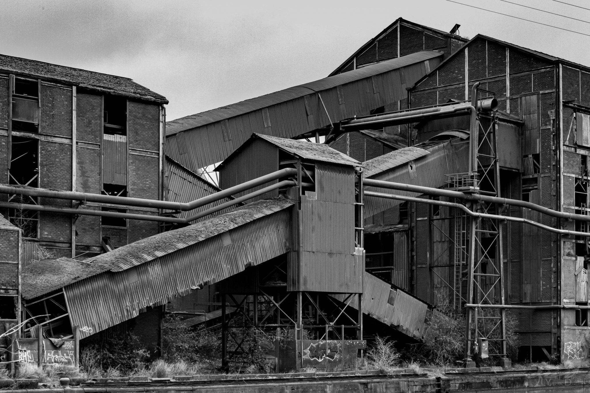 Charleroi - ravel sambre - sites industriels, Belgium