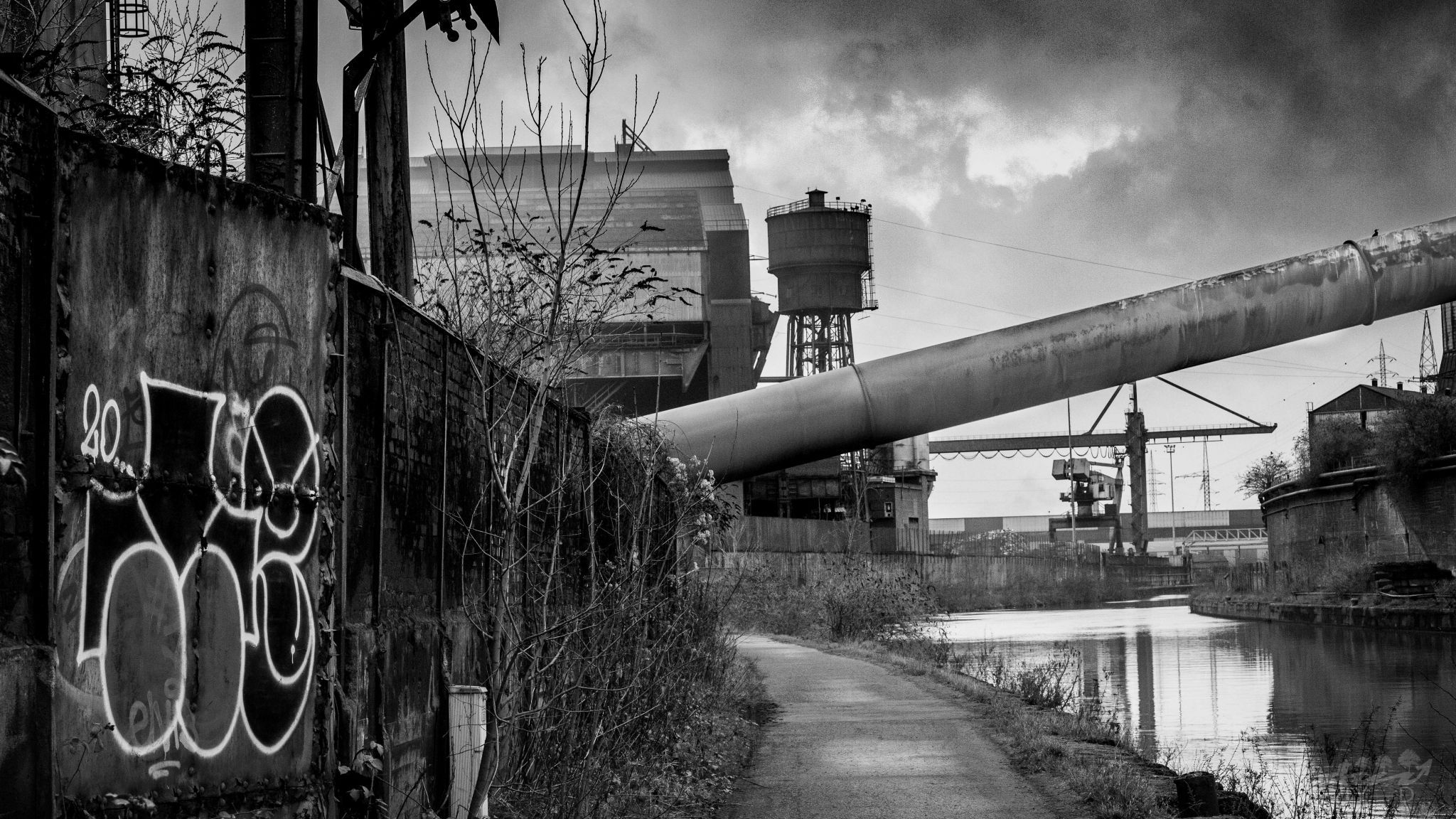 Charleroi - ravel sambre - sites industriels, Belgium
