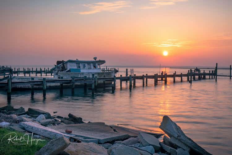 Chincoteague Half Sunken Boat