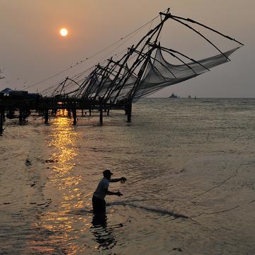 Chinese fishernets at Fort Kochi, India