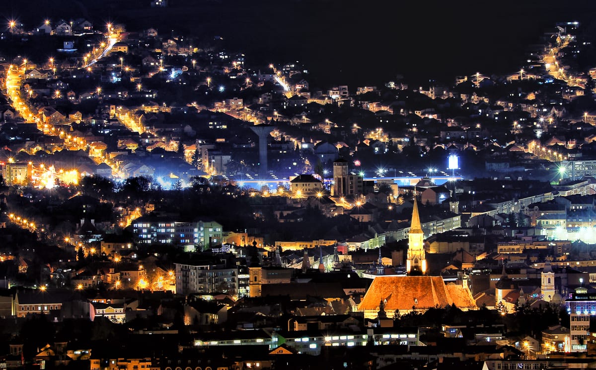 Cluj-Napoca by night, Romania