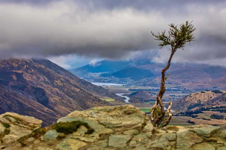 Decending into Queenstown South Island
