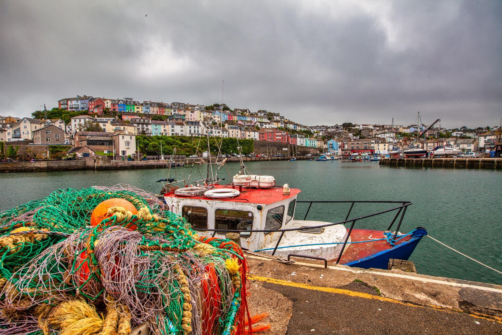 Fishing Nets and Fishing Boat Brixham, United Kingdom