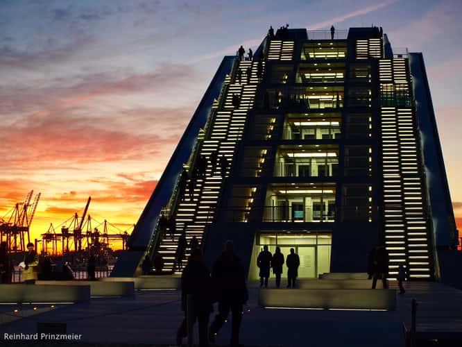 Staircase terrace from the Dockland Office Building, Hamburg
