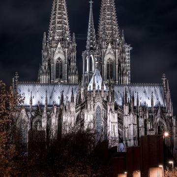 Hohenzollernbridge towards Cologne Cathedral, Germany