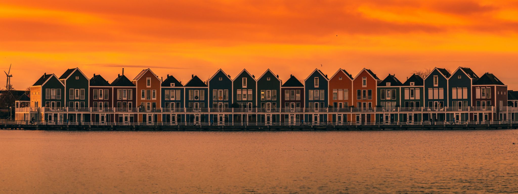 Houten rainbow houses, Netherlands