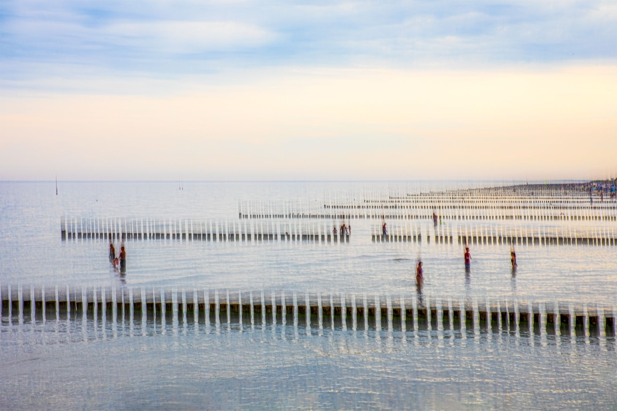 Morning on the Baltic Sea coast near Zingst, Germany