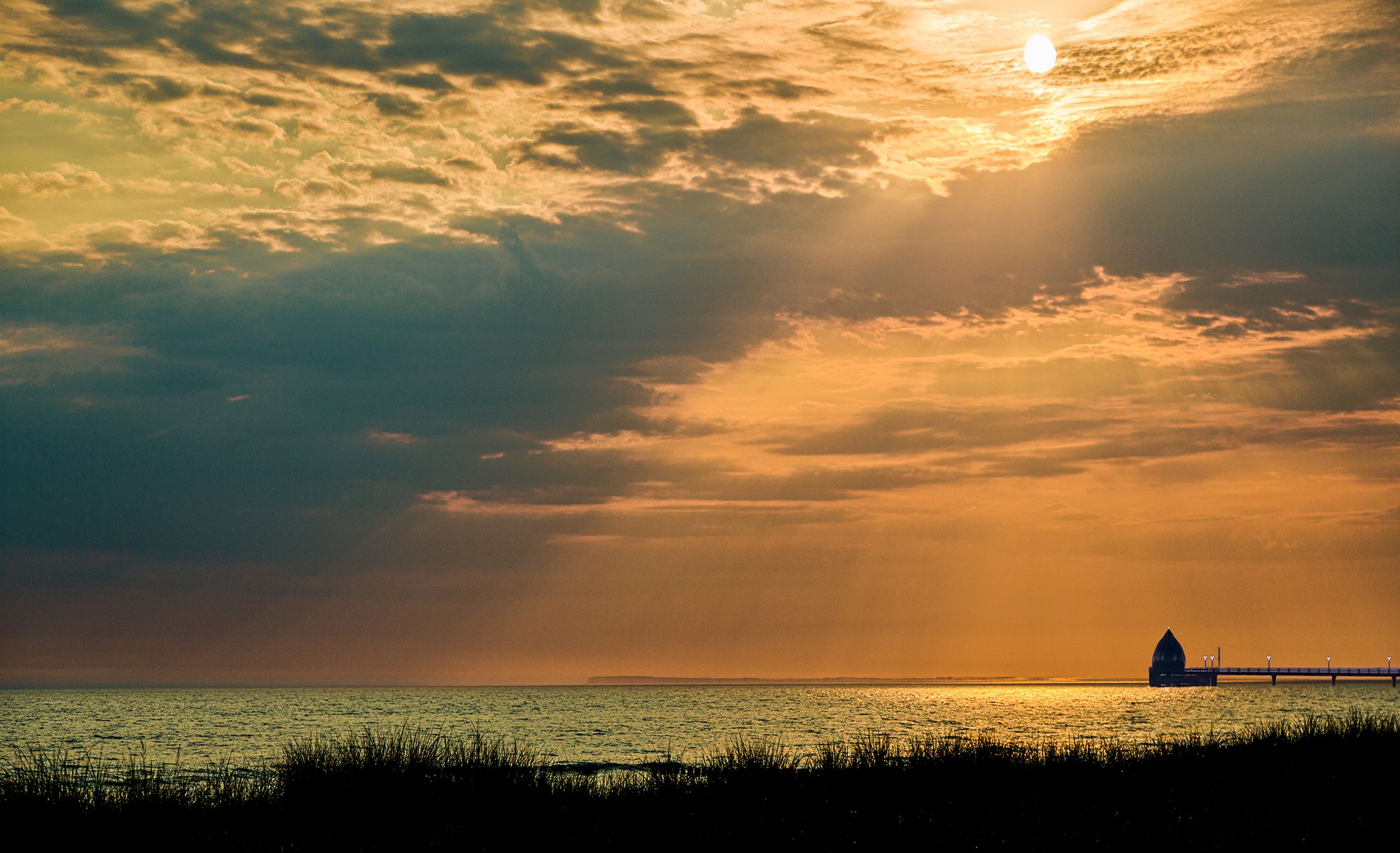 Morning on the Baltic Sea coast near Zingst, Germany