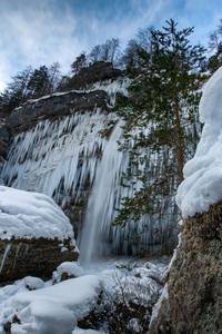 Pericnik Falls at winter