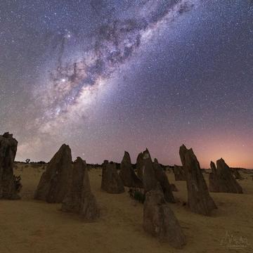 Pinnacles under the milky way, Australia