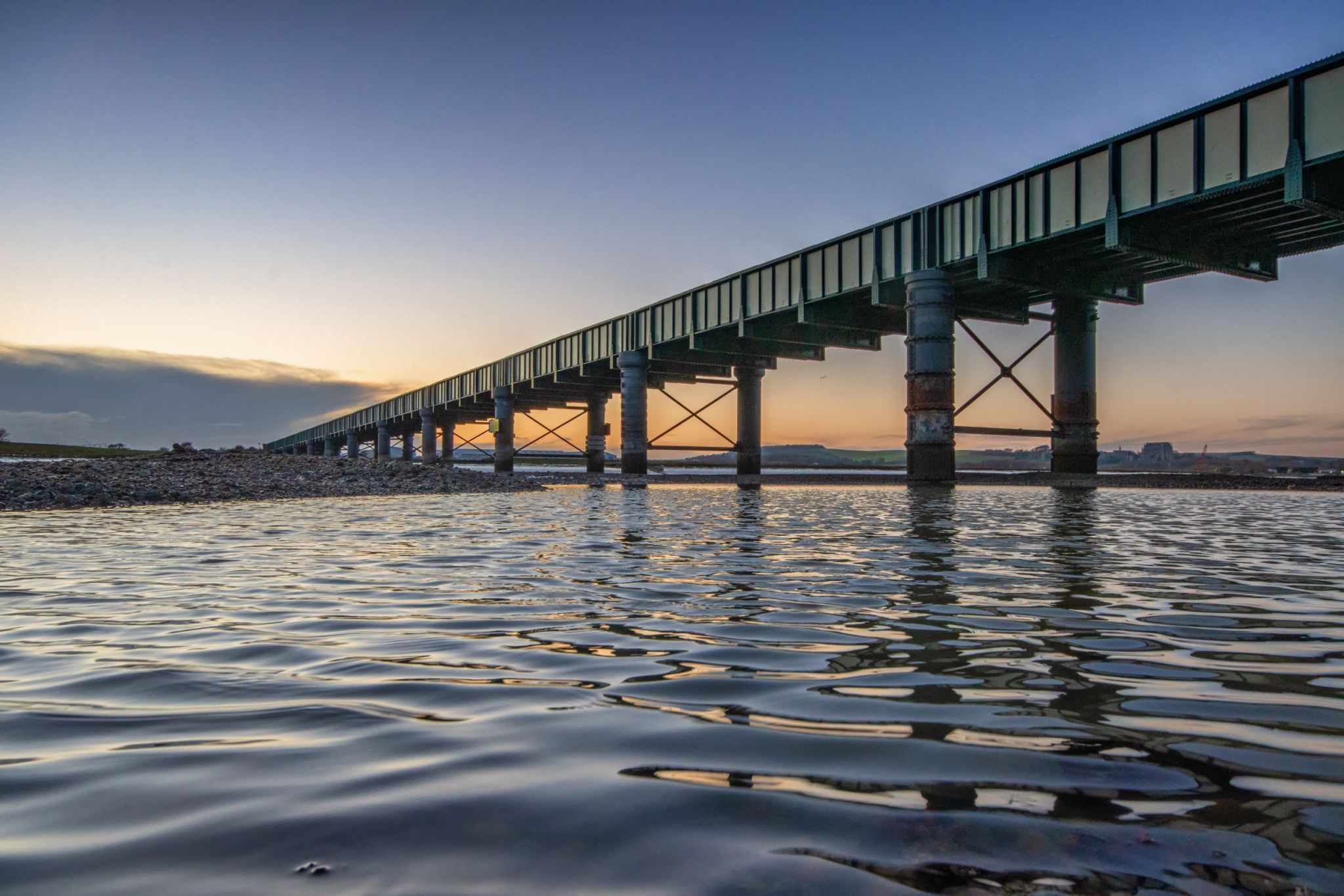 Railway Bridge across River Adur, Shoreham, United Kingdom