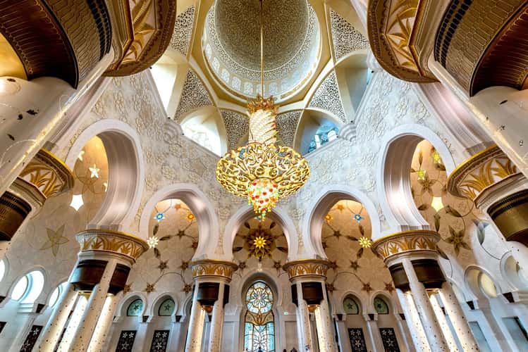 Sheikh Zayed Grand Mosque from inside, Abu Dhabi