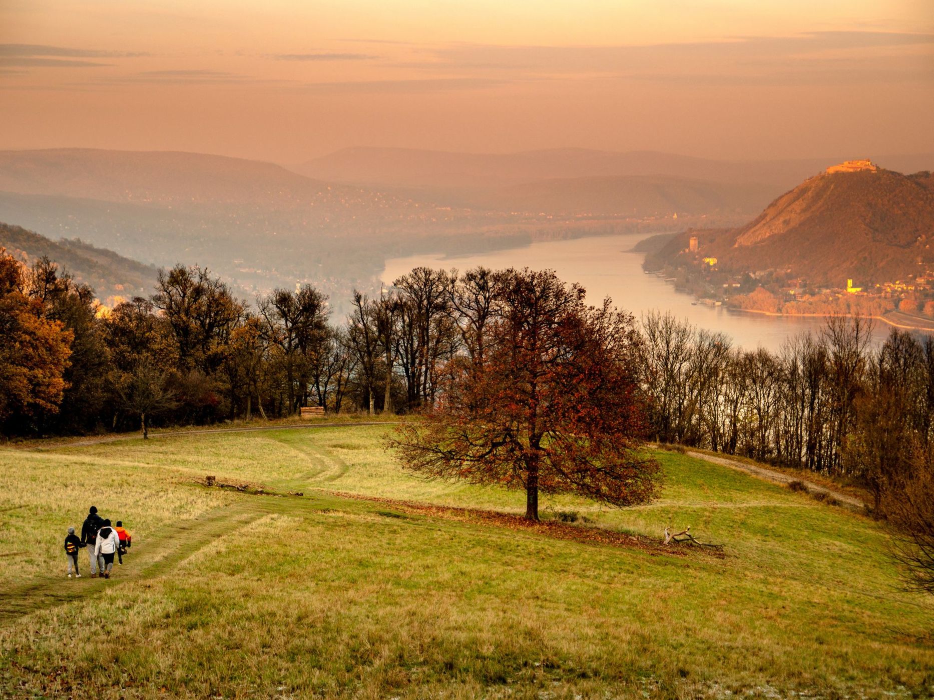 Sundown in Visegrád Mountains, Hungary