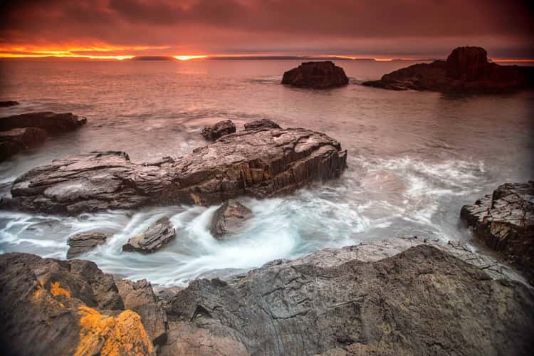 Sunrise Spiky Beach Tasmania